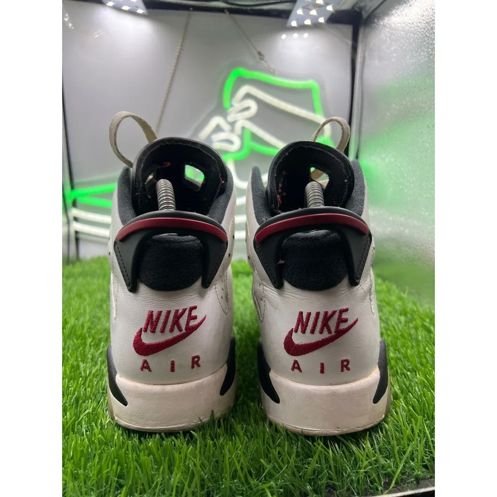 Nike Air Jordan 6 Retro Carmine Red White GS Shoes Size 6.5Y W 8 384665-106‎